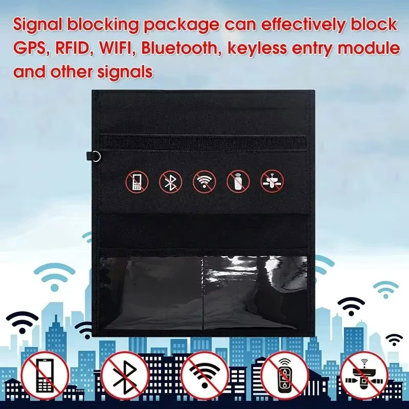 Faraday Käfig Signal Blocking Bag zum Schutz vor Strahlung für Handy und Autoschlüssel in Schwarz - Bild 2