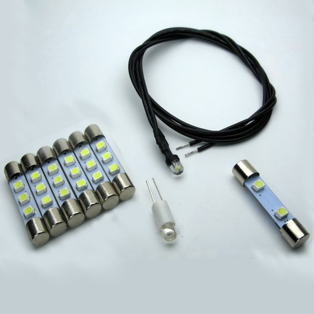 LED-Lampen-Kit für Marantz Modell 2010 und 2015 mit kühlem weißem Sicherungslicht, Bi-Pin-FM-Anzeige und vorverdrahteter Zifferblattskala in Weiß und Blau - Bild 1