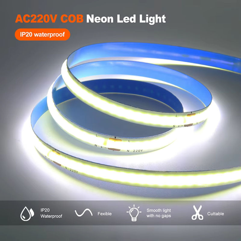 KISUFU COB-LED-Streifen mit 240 LEDs, warmweißes Naturweiß, 220 V, lineare Beleuchtung mit RA90 und IC-Chip - Bild 4
