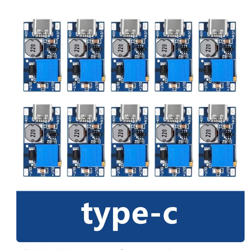 MT3608 Einstellbares Step Up Modul mit USB-C Anschluss, DC-DC Boost Converter Spannung Regler, 2V-24V zu 5V-28V, 2A, Blau - Bild 6