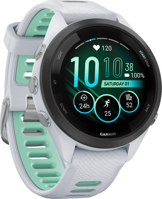 Garmin Forerunner 265S GPS Smartwatch mit AMOLED Display in Weiß und Schwarz mit Sleep Tracking - Bild 1