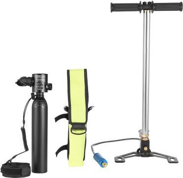 VEVOR Tragbare Tauchflasche mit Pumpe, 0,5 l Sauerstoffflasche für 5–10 Minuten Unterwasseratmung bis 30 m Tiefe - Bild 1