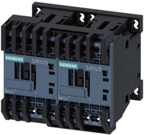 Siemens Wendeschützkombination 3RA2318-8XB30-2AP0, 3 Schließer, 11A, 690 V/AC, Schwarz - Bild 1
