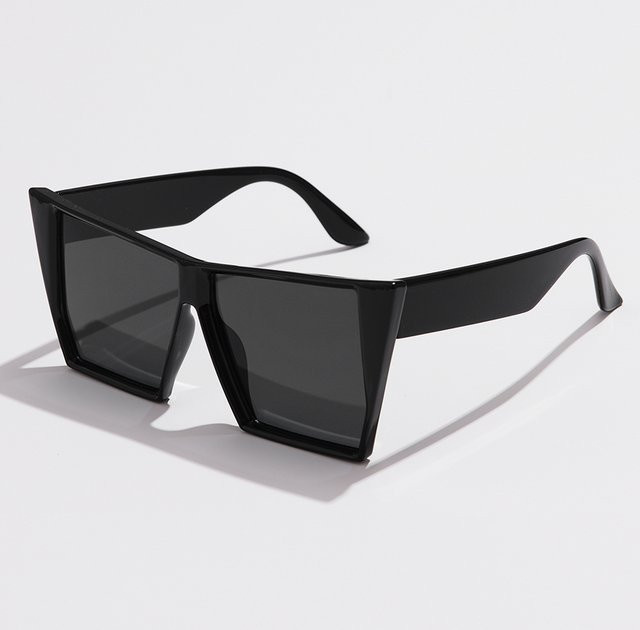 Ah-Mee Sonnenbrille, quadratisch, Vollrand, Kunststoff, schwarz - Bild 1