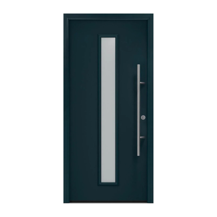 EcoStar Haustür Isopro Secur IPS 020S in Anthrazitgrau mit Glaseinsatz, B: 110 cm, H: 210 cm, DIN Rechts - Bild 2