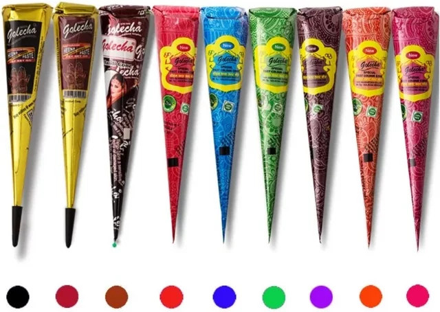 GOLECHA Henna Kegel, 25g, Mehrfarbig, Tattoo Paste - Bild 1