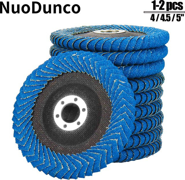 NuoDunco Polierfächerscheibe für Winkelschleifer zum Schleifen, Schärfen und Entgraten von Metall und Holz, Blau - Bild 1