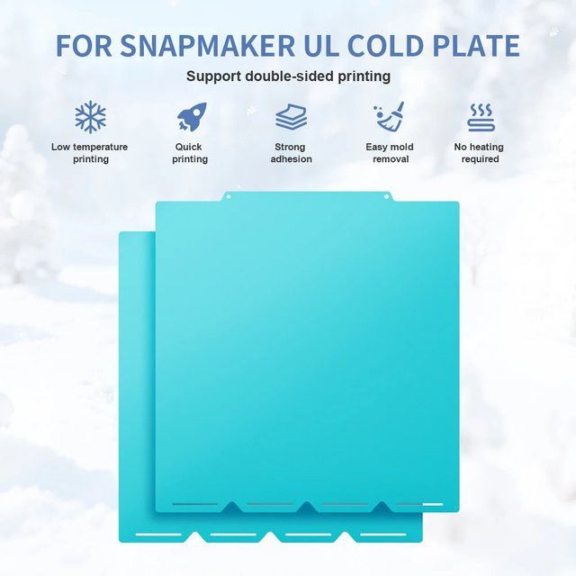 Sirol Bauplatte für Snapmaker U1, OMG Kaltplatte für PLA und PETG zur Leistungsoptimierung und Reduzierung der Maschinenlast - Bild 1