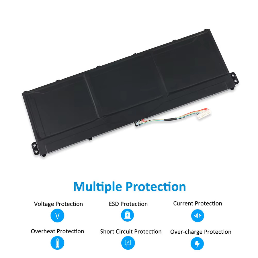 Acer Laptop Batterie in Schwarz für Aspire Go 15 AG15-51P, A14-51M, A14-51GM, A15-41M, A15-51M und Chromebook CB311-12HT (Modelle AP23A8L, AP23A7L, AP23A5L) - Bild 3