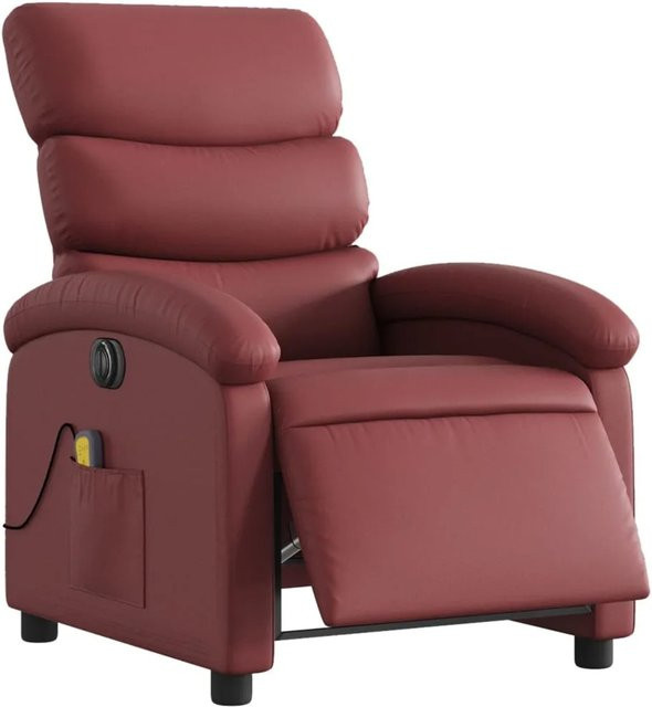 vidaXL Elektrischer Massagesessel Modell 4 in Rot mit Kunstleder und Armlehnen - Bild 1