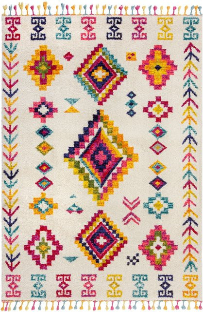 Boho Teppich ARUN von Kadima Design in Bunt im Berber-Used-Look, B/B: 200 x 290 cm - Bild 1