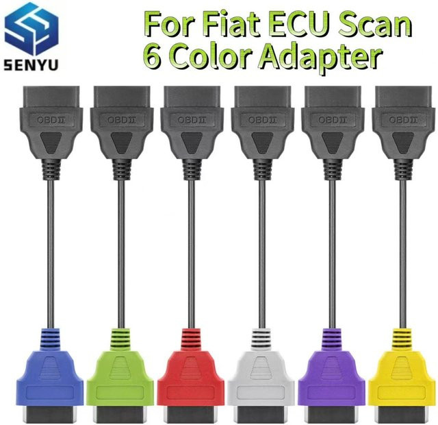 JFIND OBD2 Diagnose-Adapterkabel für Fiat ECU Scan MultiECUScan, 6-farbig - Bild 1