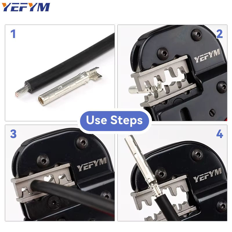 YEFYM Solar Crimpen Werkzeug YFP-2546BS Ratsche Zange für MC2,5/4/6/10mm2 (20-7AWG) PV Stecker Kabel Vertikale Crimper - Bild 6