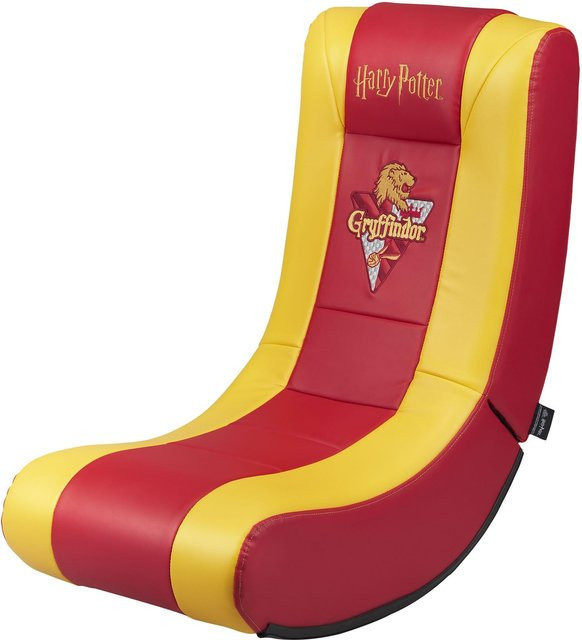 Subsonic Rock'n Seat Harry Potter Gryffindor Junior Gaming-Sessel in Rot/Gelb mit Holzrahmen und Kunstleder - Bild 1