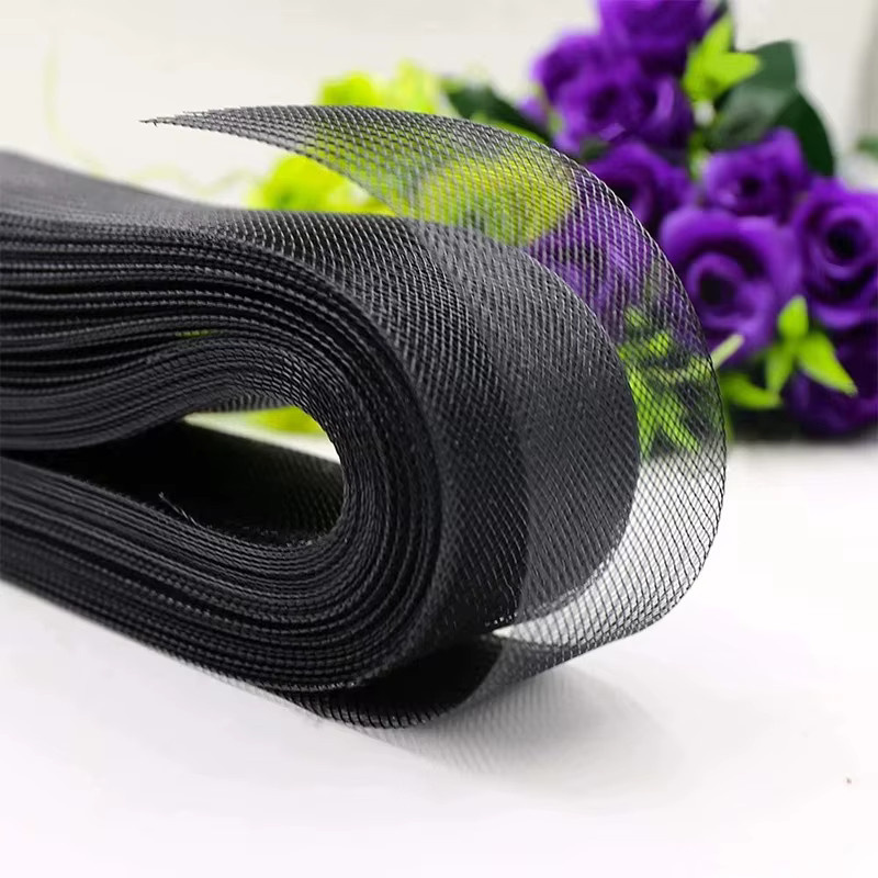 Starres Polyester-Pferdehaar-Gewebe in Weiß für Näharbeiten und Hochzeitskleider, 50 Yards, Breite: 2,5 cm, 5 cm oder 7,5 cm - Bild 2