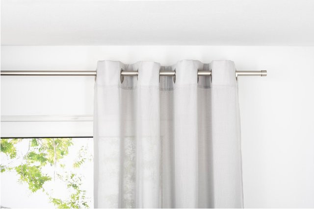 Ondeco Ösenschal Breeze Blickdicht, 1er Set, Farbe: Grau, B: 135 cm, H: 245 cm - Bild 1