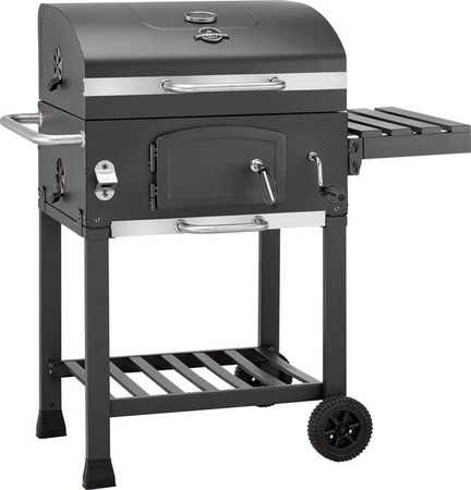 Jamestown Holzkohlegrill Jaxon mit modularem Grillrost in Anthrazit und Schwarz