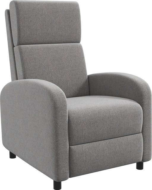 HOMCOM Fernsehsessel mit Liegefunktion und Fußstütze in Grau, gepolsterter TV-Sessel in Leinenoptik für Wohnzimmer und Home Office - Bild 1