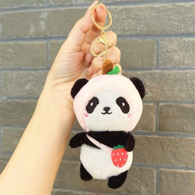Panda Puppe Schlüsselanhänger, weiß, Kinder - Bild 1