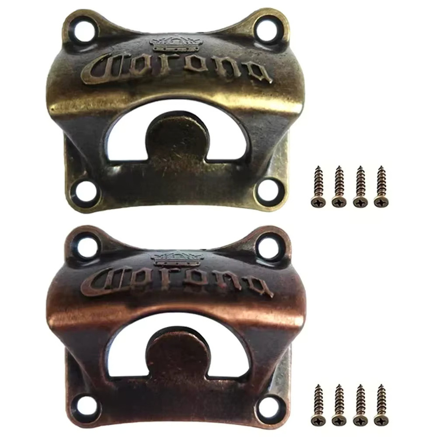 Retro Wand-Bieröffner aus Metall in Bronze und Braun für Bar und Küche - Bild 7