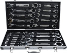 BGS Do it yourself Ratschenring-Maulschlüssel-Satz in Silber, 22-teilig, SW 6 - 32 mm - Bild 1
