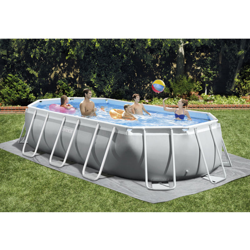 Intex Prism Oval Pool Set in Hellgrau, B/L/H: 274 x 503 x 122 cm - Bild 4