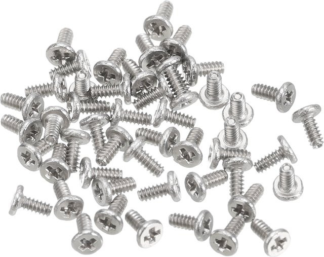 Uxcell 100 Stück Flachkopfschrauben aus 304 Edelstahl mit Kreuzschlitz in Silber - Bild 1