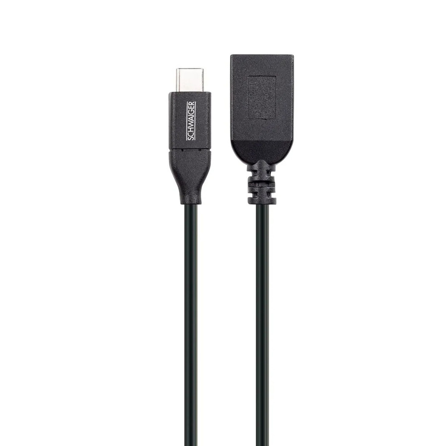 Schwaiger USB 3.1 Anschlusskabel Adapter mit OTG-Funktion USB-C auf USB-A in Schwarz - Bild 2