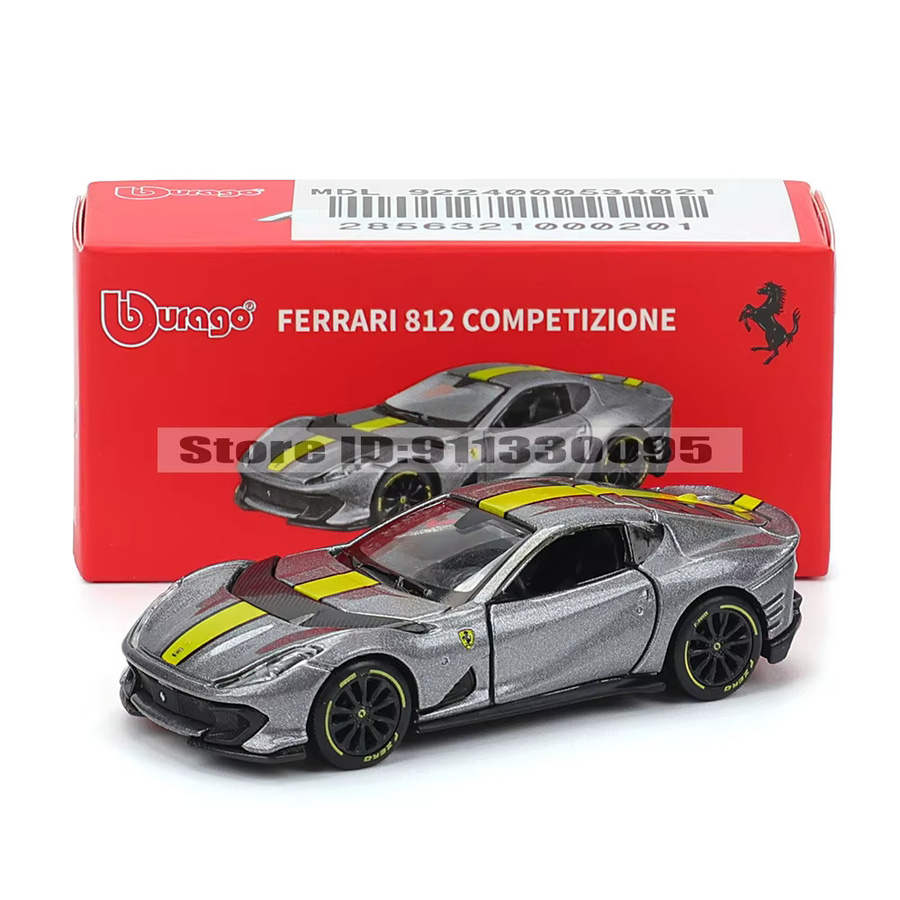 Bburago Ferrari SP3 812 Competitor, Druckgussmodell, 1:64, Grau - Bild 3