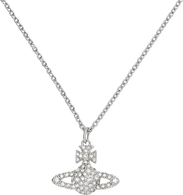 Vivienne Westwood Halskette, Saturn Anhänger, Silber, Diamant, Kristall, Damen - Bild 1