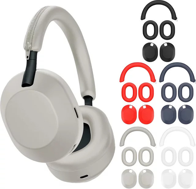 3 Stück Ersatz-Ohrpolster aus Silikon für Sony WH-1000XM6 Headset in Rot - Bild 1