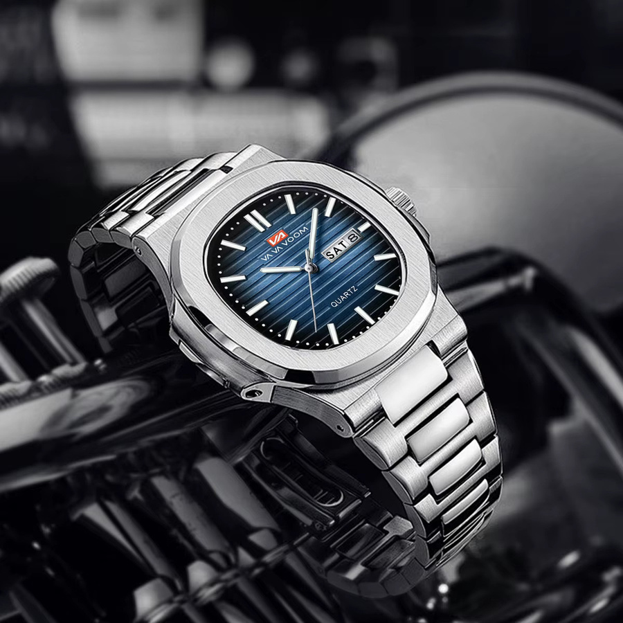 VA VA VOOM Armbanduhr, Quarzwerk, Edelstahl Mesh, Herren - Bild 1