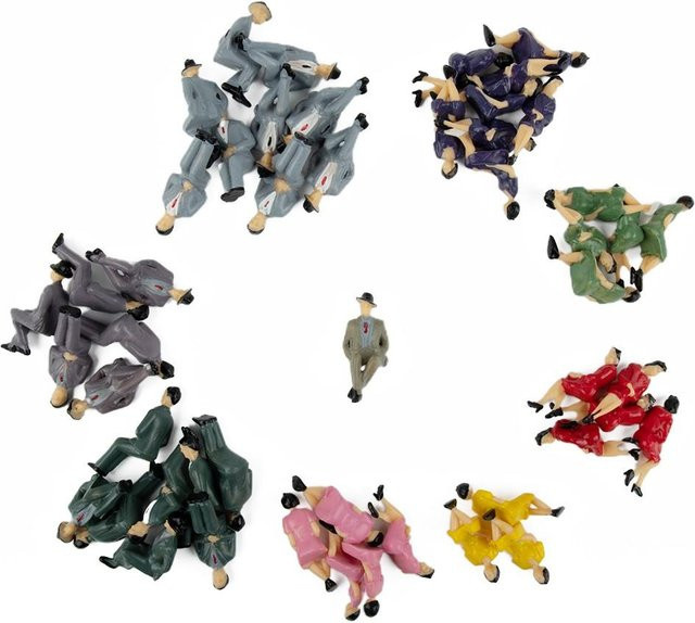 Star Garden Sitzfiguren aus Kunststoff, mehrfarbig bemalt, Tischdeko, B/T/H: 2,0 x 4,4 x 3,4 cm - Bild 1