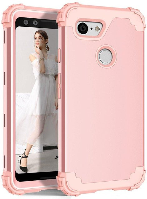 Robuste Hybrid-Rüstung Defender Schutzhülle für Google Pixel 3 und Pixel 3 XL in Pink - Bild 1