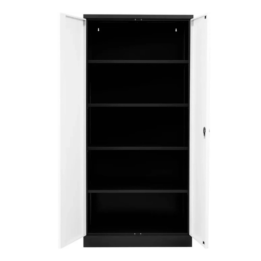 PROREGAL Stahlschrank Bee mit 6 Fachböden aus Metall, Anthrazit & Weiß, H x B x T: 195 x 92 x 42 cm - Bild 2