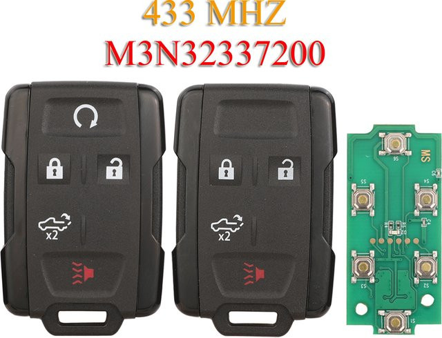 Jyq M3N-32337200 Auto Fernbedienung Schlüssel 433MHz für Chevrolet Suburban Tahoe Silverado und GMC Canyon in Schwarz - Bild 1