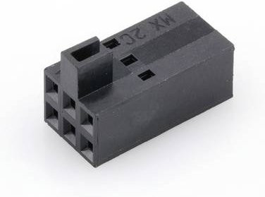 Molex Buchsengehäuse-Kabel Schwarz mit 6 Polen und 2,54 mm Rastermaß - Bild 1