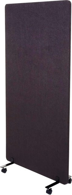 PROREGAL Akustik-Trennwand Rollbar als Sichtschutz und Pinnwand in Braun-Grau, B/T/H: 167 x 80 x 39 cm - Bild 1
