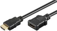 goobay High-Speed HDMI Verlängerungskabel mit Ethernet/LAN in Schwarz, 8K @ 60Hz - Bild 1