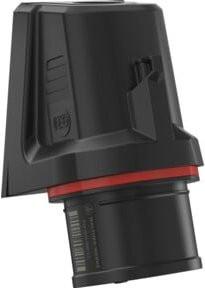 Walther Werke CEE NEO Wandgerätestecker schräg 16A 5P 6h IP54 in Rot und Schwarz - Bild 1