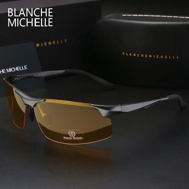 Blanche Michelle Sonnenbrille, randlos, Aluminium, gelb, Männer - Bild 1