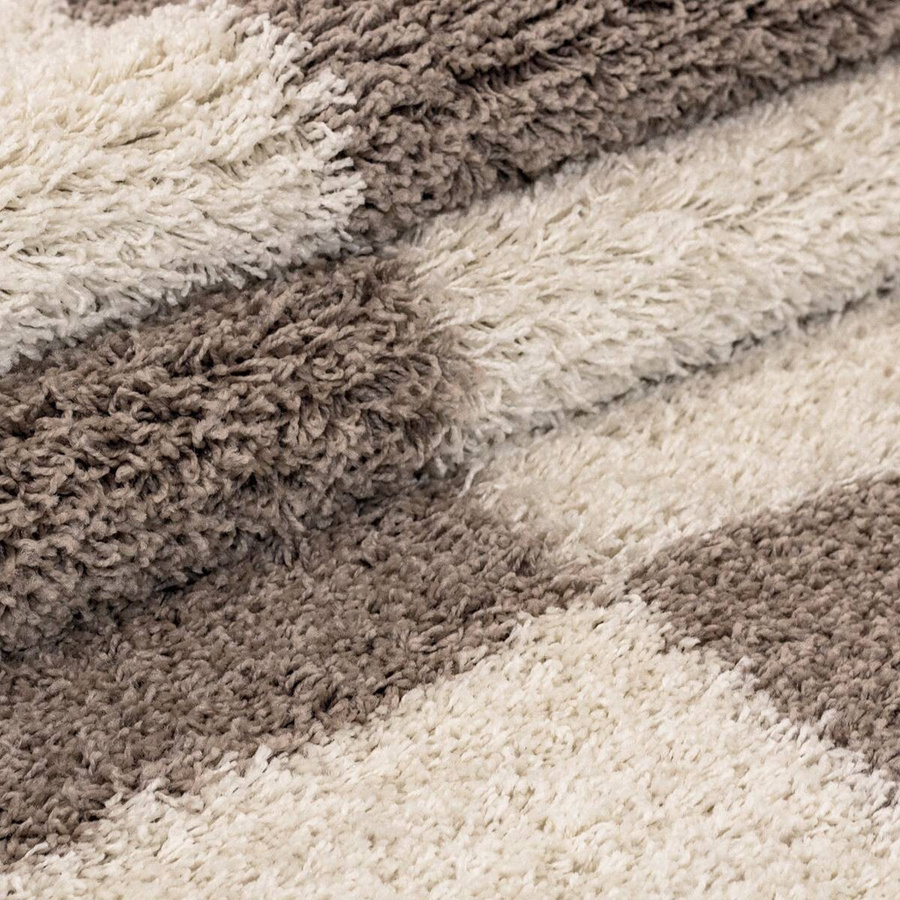 Ayyildiz Hochflorteppich Gala Beige Karomuster B/L: 280 x 370 cm - Bild 4