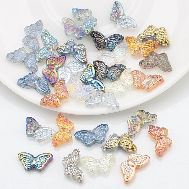 YUANZHIRUN Schmetterlingsanhänger, Kristall, Bunt, 8 x 15 mm - Bild 1