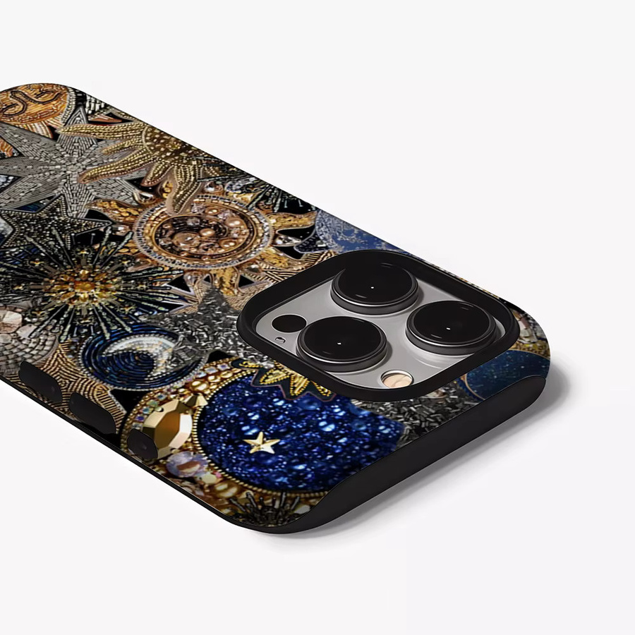 Potdemiel Handyhülle Celestial Gem Maze für iPhone 17 16 15 14 13 Pro Max Plus mit doppelschichtiger Rückseite in Multicolour - Bild 3