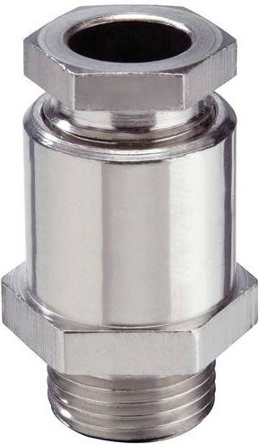 Wiska Kabelverschraubung M40 aus vernickeltem Messing mit Dichtung, schlagfest, Natur/Silber - Bild 1