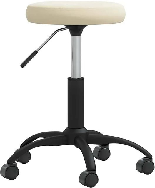 vidaXL Bürostuhl drehbar in Beige aus Samt mit Rollen für Home Office und Wohnzimmer - Bild 1