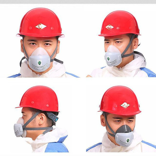 Wiederverwendbare und waschbare Atemschutzmaske als halbe Gesichtsmaske mit Anti-Haze-Nebel-Schutz und 1201-Filterzubehör - Bild 1