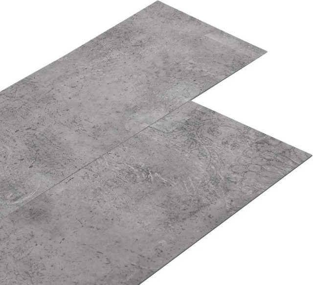 DELUKE Vinylboden PVC-Dielen Selbstklebend Zementbraun, 5,02 m², Stärke: 2 mm - Bild 1