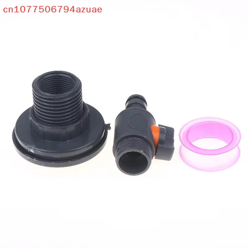 eelhoe PVC Doppel-Innengewinde Wassertank-Verbindungsstück für Gartenbewässerung und Aquarium in Grau und Schwarz - Bild 2