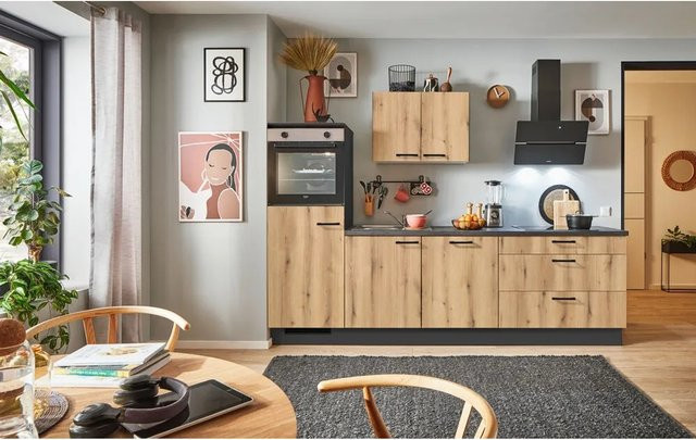 pino Küchenzeile Evoke Eiche Braun mit 1 Geräteschrank, Breite: 280 cm - Bild 1
